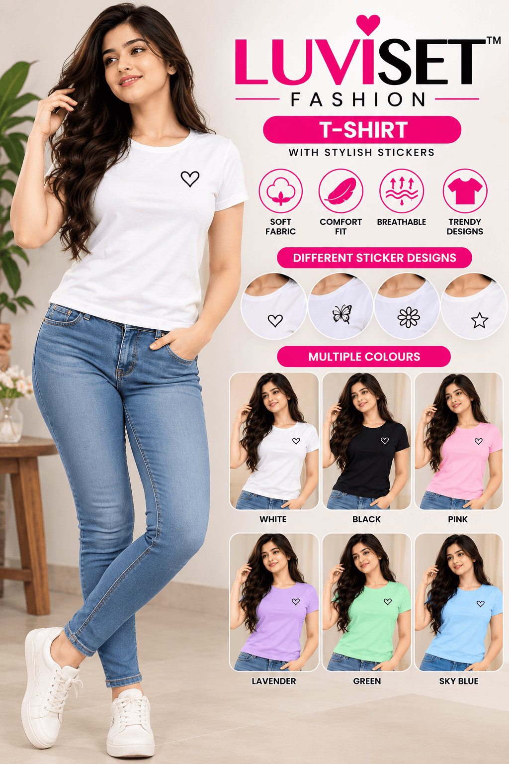 Luviset Women's Sticker Tee